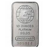 10 oz Platinum Bar  - Brand Varies .999+ No Card