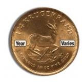1/4 oz Gold Krugerrand ( Year Varies)