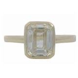 10k Gold 2.00 ct Bezel Set Lab Diamond Ring