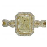 10kt Gold 1.31 ct Yellow Lab Diamond Ring