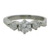 Platinum 1/2 ct Natural Diamond Ring