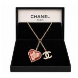 Chanel Coco Mark Heart Shaped Necklace