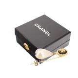 Chanel Clover Pearl Brooch