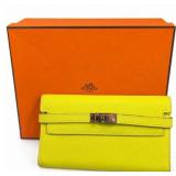 Hermes Chevre Mysore Vero Kelly Long Wallet