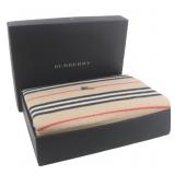 Burberry Unused Striped Wool Blanket