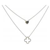 Diamond Accented Quatrefoil Pendant Necklace