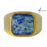 Talidara Men's Genuine Lapis Signet Ring