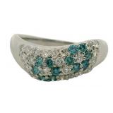 Platinum 3/4 ct Fancy Natural Diamond Ring