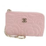 Chanel Coco Mark Camellia Coin Case W/ Keyring