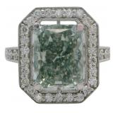 10k Gold 4.67 ct Blue Lab Diamond Ring