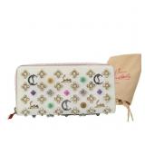 Christian Louboutin Studded Round Zippy Long Walet