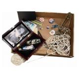 Political Pins, Brass Easel, Knives & More
