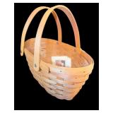 Lined Longaberger Oval Basket