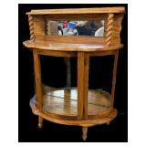 Mirror Back Glass Curio Cabinet