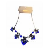 Priced $28.00 Blue & Black Necklace