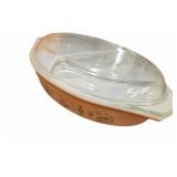 Pyrex Early American Divided Baking Dish