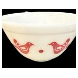 Pyrex 1 Quart Mixing Bowl-Red & White