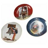 (3) Norman Rockwell Plates