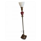 Cranberry Glass Floor Lamp