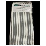 (6) 100 % Cotton Striped Kitchen Towels