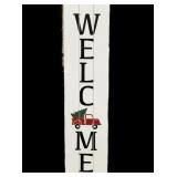 WELCOME Sign wï¿½ Red Truck & Tree