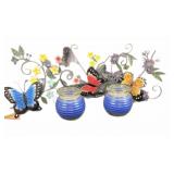 (2) New MANGO Candles & (3) Metal Butterfly