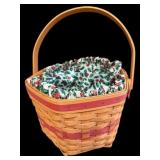 Lined Longaberger Christmas Snowflake Basket
