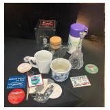 Estate Lot Of Glass Bell, Mickey Mouse Cup, Club