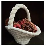 Blue Ceramic Basket