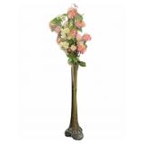 27 ï¿½ Eiffel Tower Vase wï¿½ Pink & White Florals