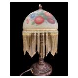 Satin Globe Lamp wï¿½ Fringes