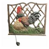 Cast Iron Rooster Cookbook Stand wï¿½ Bell