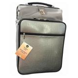 Joy Mangano Double Decker Carry On Gray Suitcase