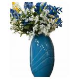 16 ï¿½ Blue Vase Floral Arrangement Total 24 ï¿½