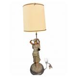 Vintage Figural Lamp Lady Dancing