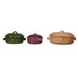 3 pc Spackled Ware Casserole Set