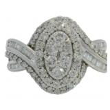 10kt Gold 1.00 ct Lab Diamond Dinner Ring
