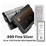 10 oz .999 Fine Silver Bar (50 x 10 per Bar Box)