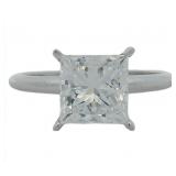 14kt Gold 2.47 ct Princess Cut Lab Diamond Ring
