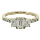 14kt Gold 1.00 ct Lab VS Diamond Ring
