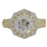 10k Gold 2.74 ct Old European VS Lab Diamond Ring