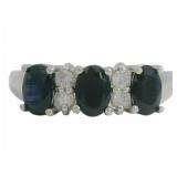 Platinum 1.70 ct Natural Sapphire & Diamond Ring