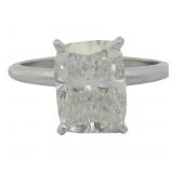 14kt Gold 3.03 ct Cushion Cut VS Lab Diamond Ring
