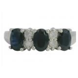 Platinum 1.70 ct Natural Sapphire & Diamond Ring