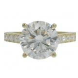 10kt Gold 4.59 ct Round Lab Diamond Ring