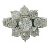 Platinum 2.00 ct Natural Round Diamond Ring