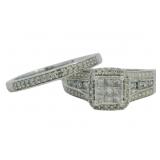 10kt Gold 2.00 ct Natural Diamond Bridal Set