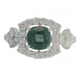 10kt Gold 2.22 ct Lab Alexandrite & Diamond Ring