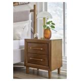 Lyncott Mid Century 2-Drawer Nightstand