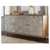 Kerring 63-In Accent Cabinet With Greek Key Doors